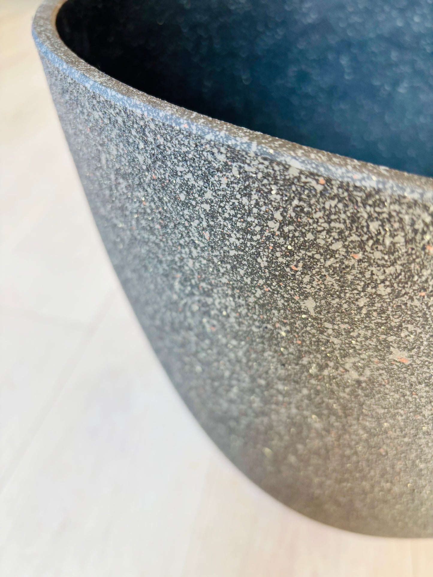 17" Speckled Black Planter