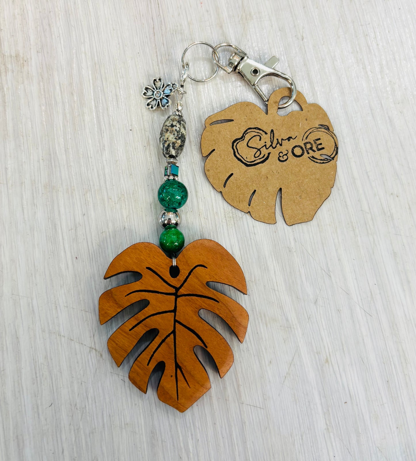 Silva & Ore Monstera Leaf Bag Charm