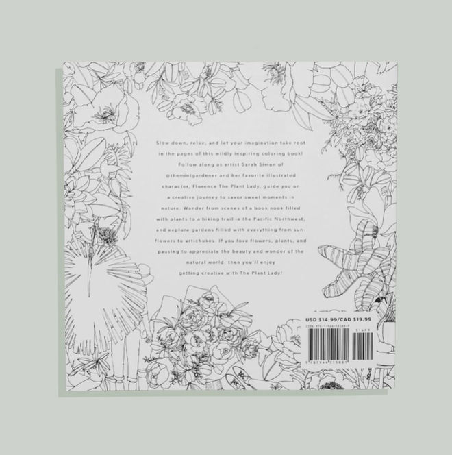 Adult Coloring Book - The Plant Lady: A Floral Coloring Book