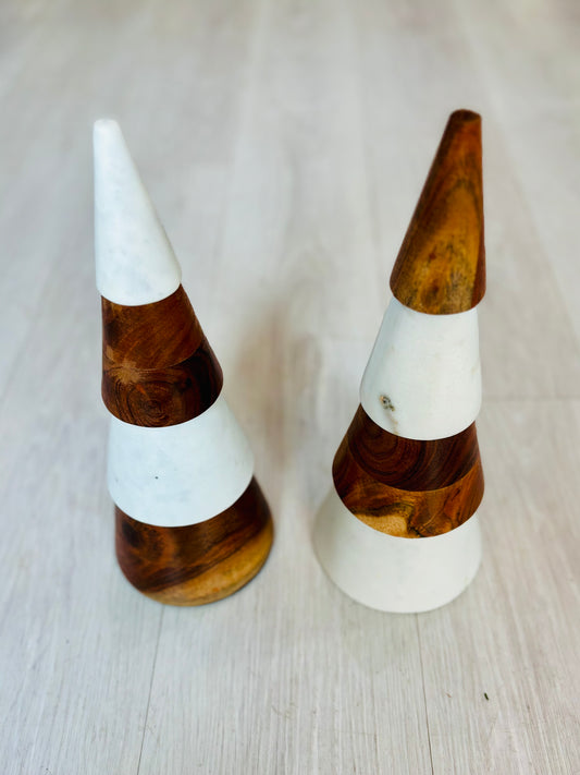 Wood and Marble Holiday Tree