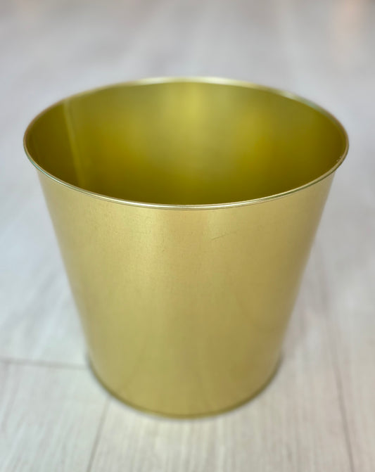 Gold Tin Planter