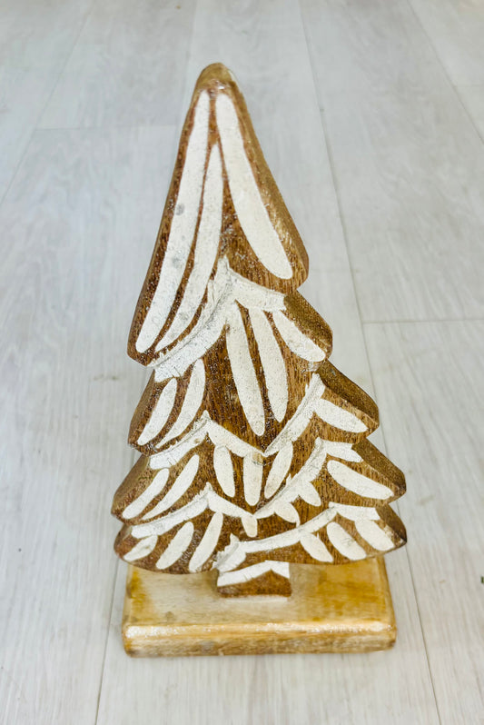 White Wood Holiday Tree