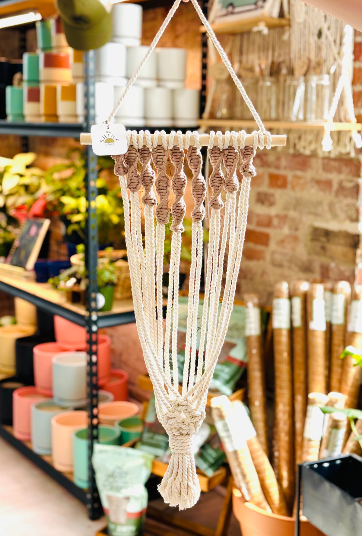 The Shine Effect - Macrame Wall Plant Holder