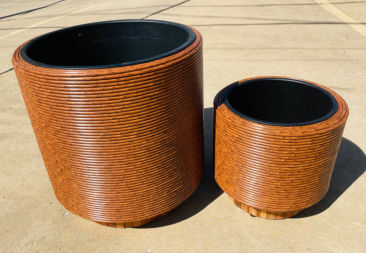 Woven Wood Planters