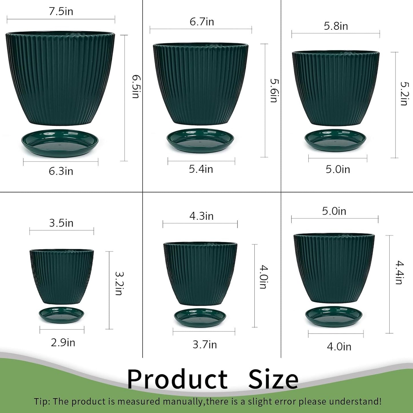 Plastic Ribbed Pots