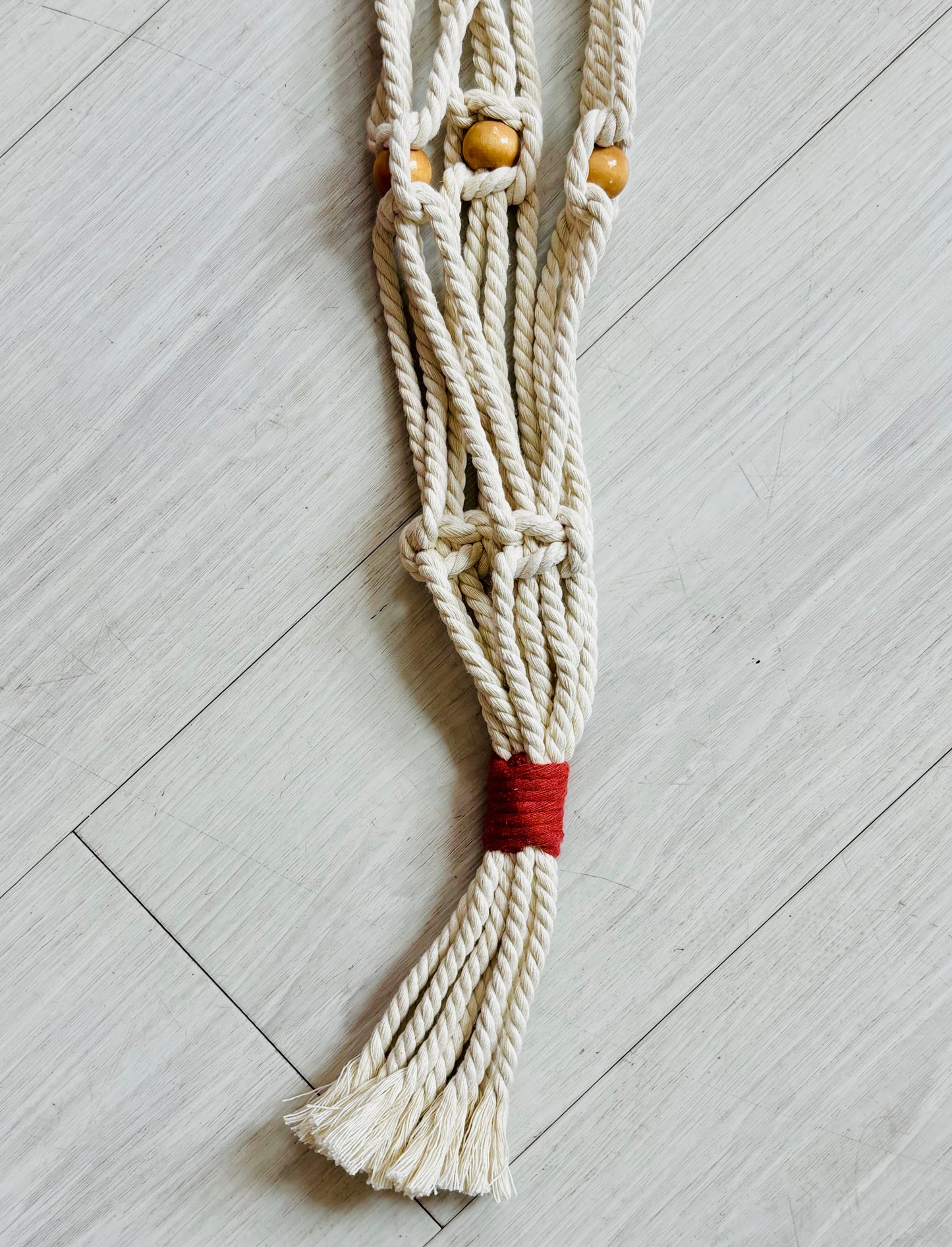 The Shine Effect - Macrame Plant Holder - Large Beaded