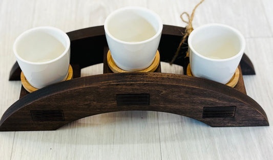 Silva & Ore Succulent Holder with White Pots