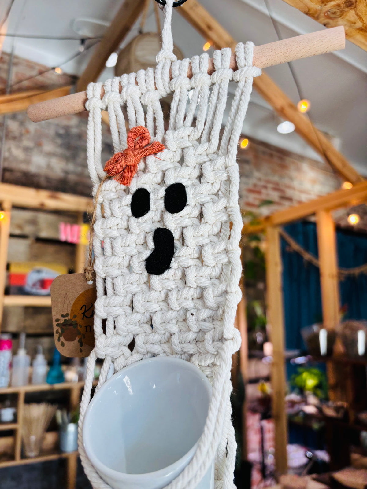 Knotty By Nature Ghost Macrame Hangers w/ 2" Pot