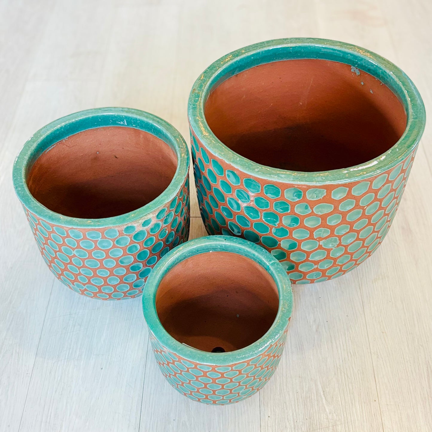 Osiris Pots Aged Turquoise
