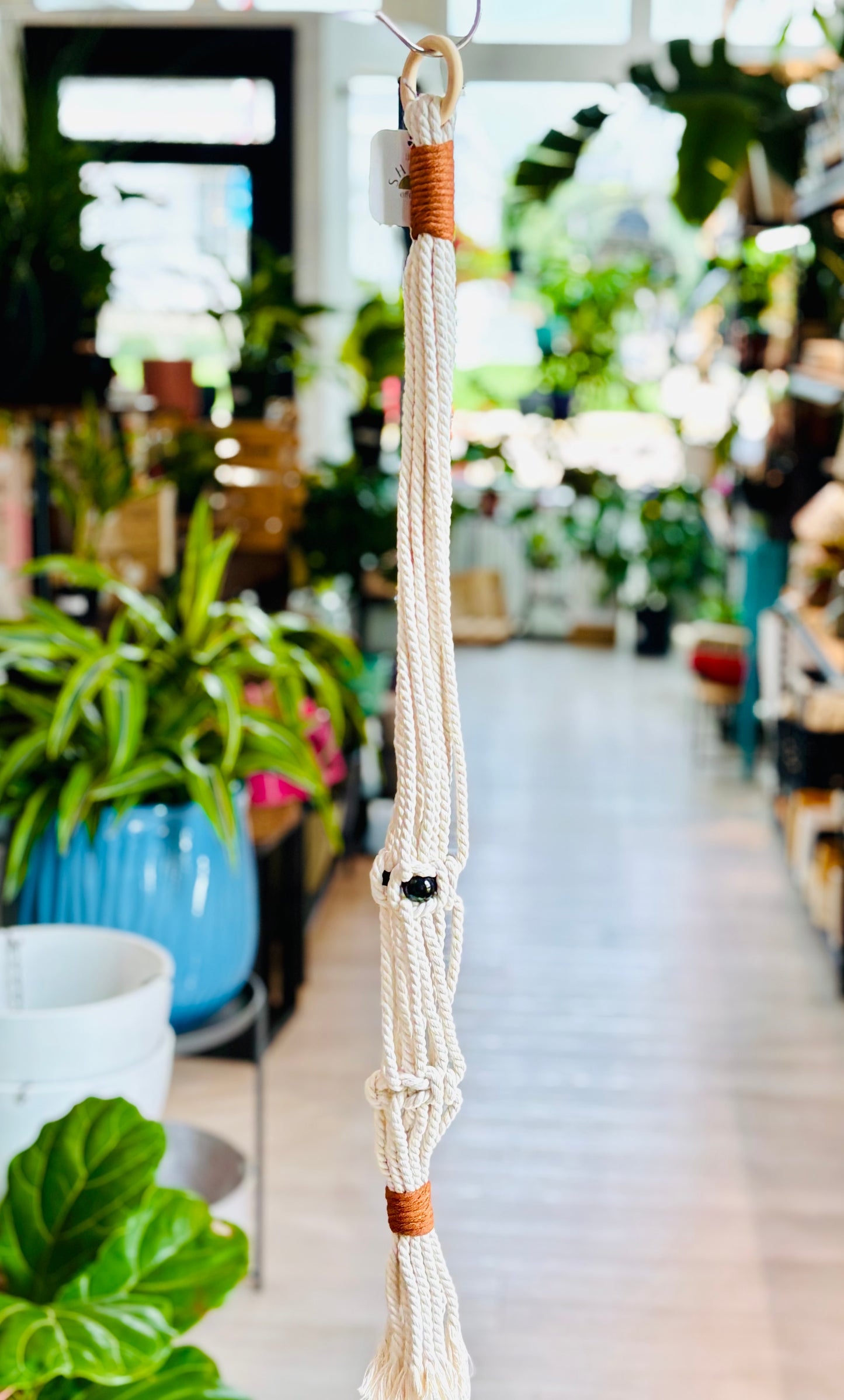 The Shine Effect - Macrame Plant Holder - Large Beaded