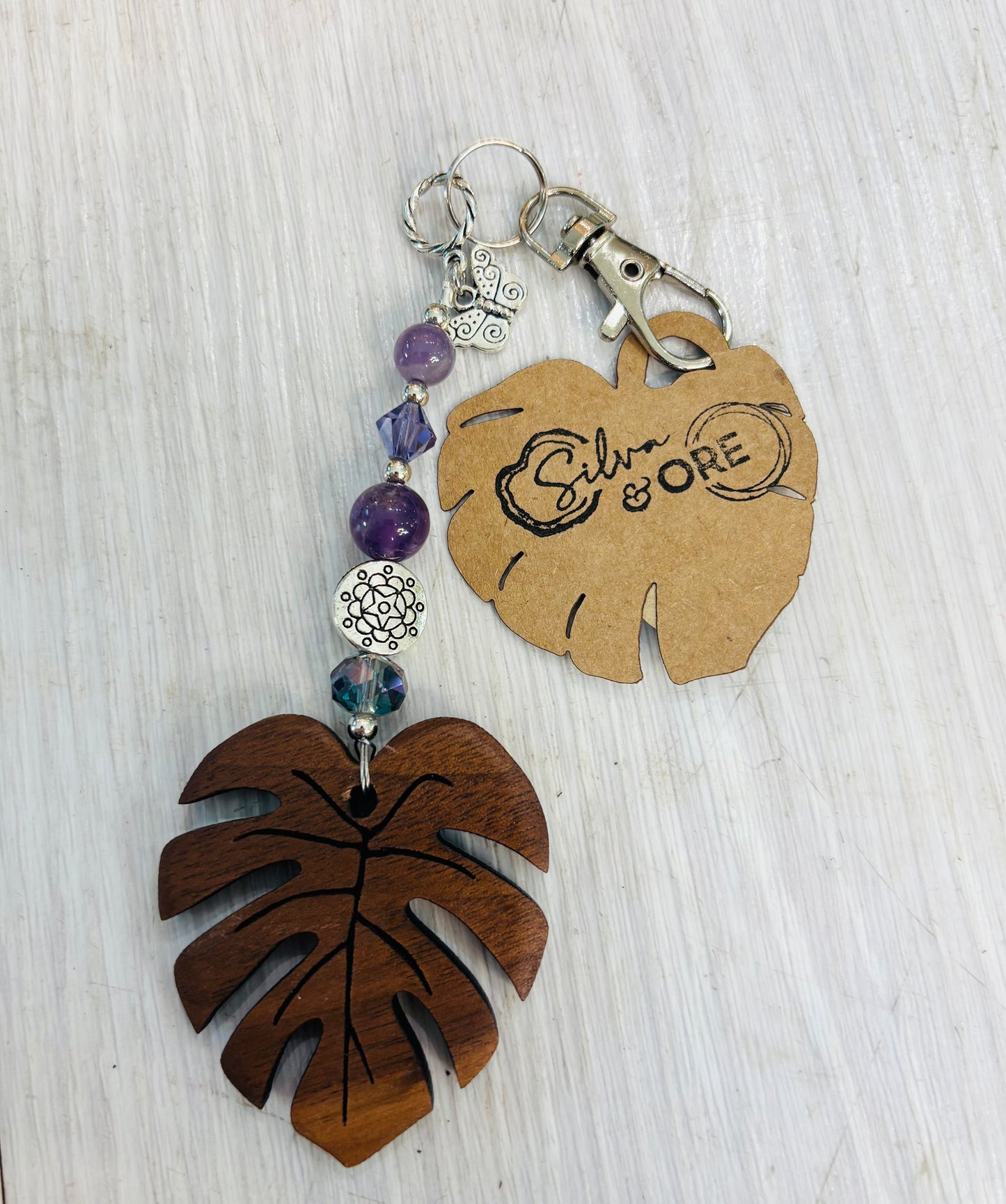 Silva & Ore Monstera Leaf Bag Charm
