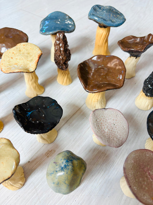 Glazed Ceramic Mushrooms