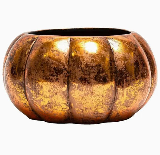 Copper Pumpkin Planter