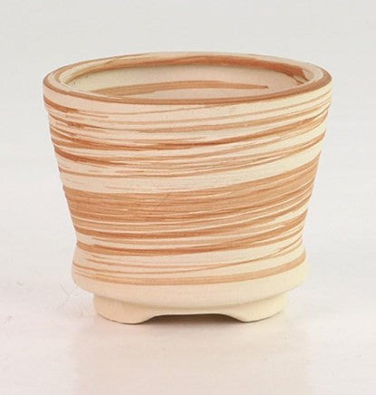Ceramic Wooden Pattern Small Pots