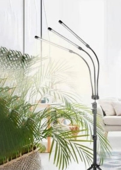 Tri-Head LED Grow Light with Stand