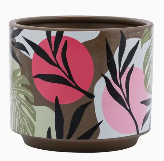 Modern Tropical Print Planter