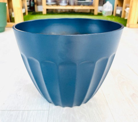 Blue Plastic Planter