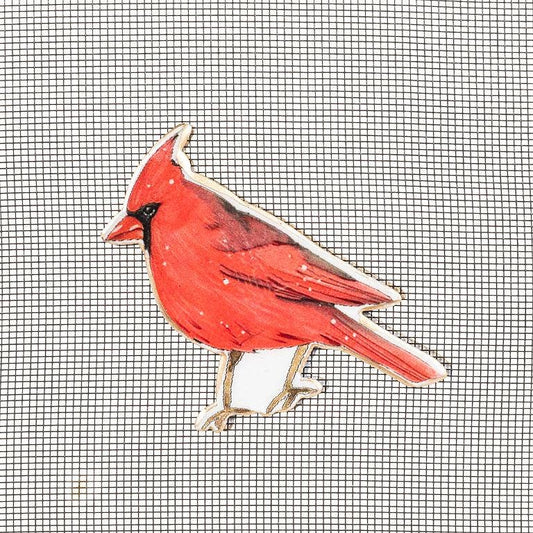 Screen Door Cardinal Two-Sided Magnet